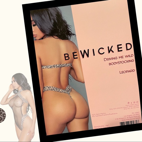 Driving Me Wild Leopard Fishnet Choker Bodysuit - Picture 9 of 10